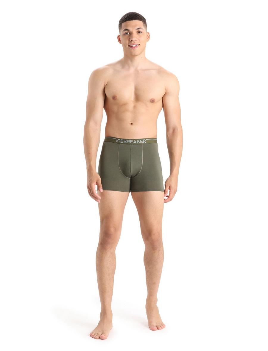 Sous Vêtement Icebreaker Merino Anatomica Boxers Homme Vert Olive | FR 1313EBCX